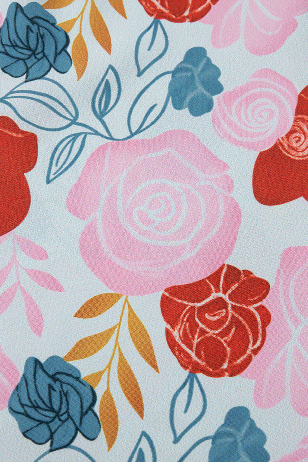 Multicolour Floral V Neck Cami Top and Ruffled Shorts Lounge Set